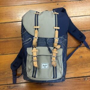 Herschel Supply Company Blue and Beige Backpack